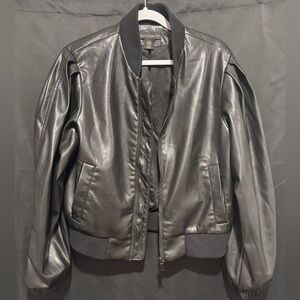 House of Harlow 1960 Faux Leather Bomber Jacket